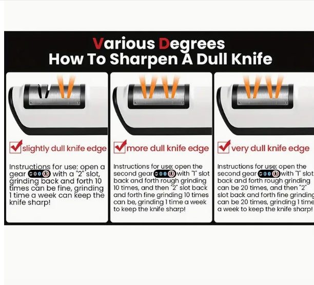 USB Rechargeable Electric Knife Sharpener